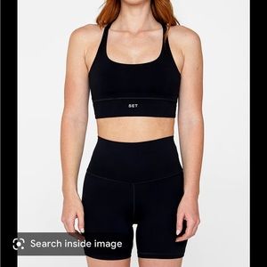 Set Active Luxform Onyx Bike Shorts and Scoop Y Bra Size Small